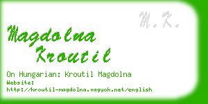 magdolna kroutil business card